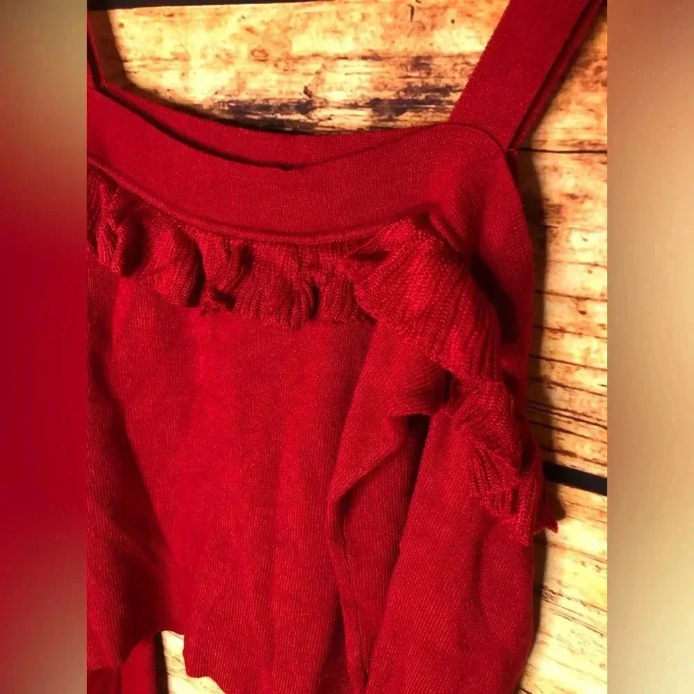 Cold Shoulder Ruffle Top